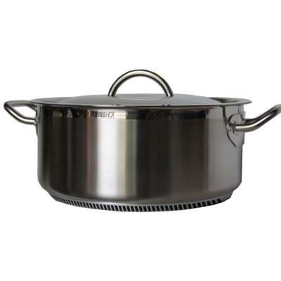 Turbo Pot Stainless Steel Round Braiser Pot FreshAir Stainless Steel 2.5 Qt